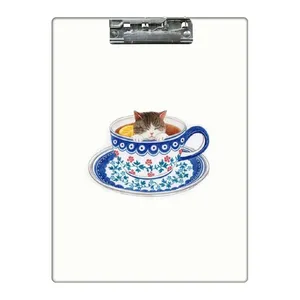 تخته شاسی طرح یک فنجان چای گربه ای کد 4305065 سایز A4