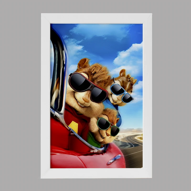 تابلو خندالو مدل آلوین و سنجاب ها کد F8322