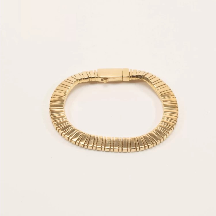دستبند طلا عیار 18 زنانه مدل آیینه ای