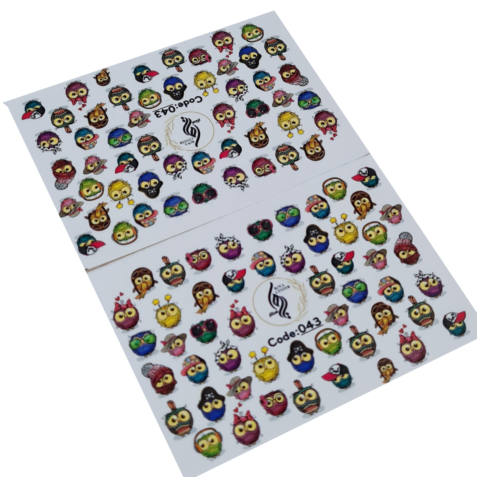 برچسب لنز ناخن رویاسنتر مدل 043 مجموعه 2 عددی