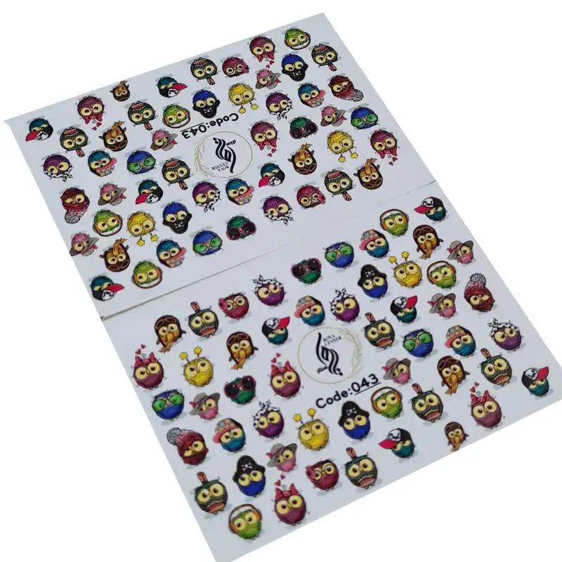 برچسب لنز ناخن رویاسنتر مدل 043 مجموعه 2 عددی