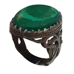 انگشتر نقره مردانه مدل مالاکیت افریقایی کد MA213220