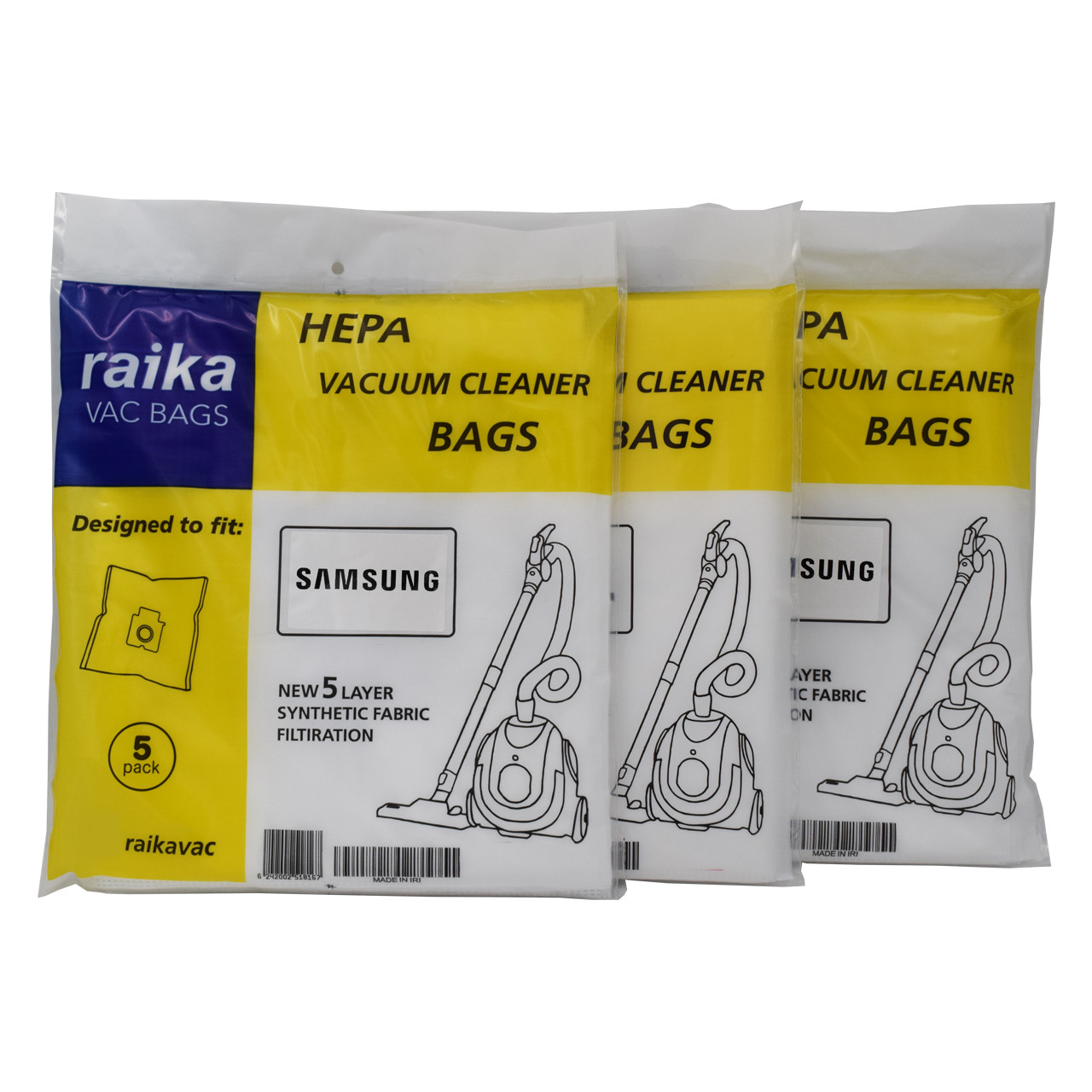 پاکت جاروبرقی رایکا مدل سامسونگ سه بسته 5 عددی مناسب برای جاروبرقی سامسونگ