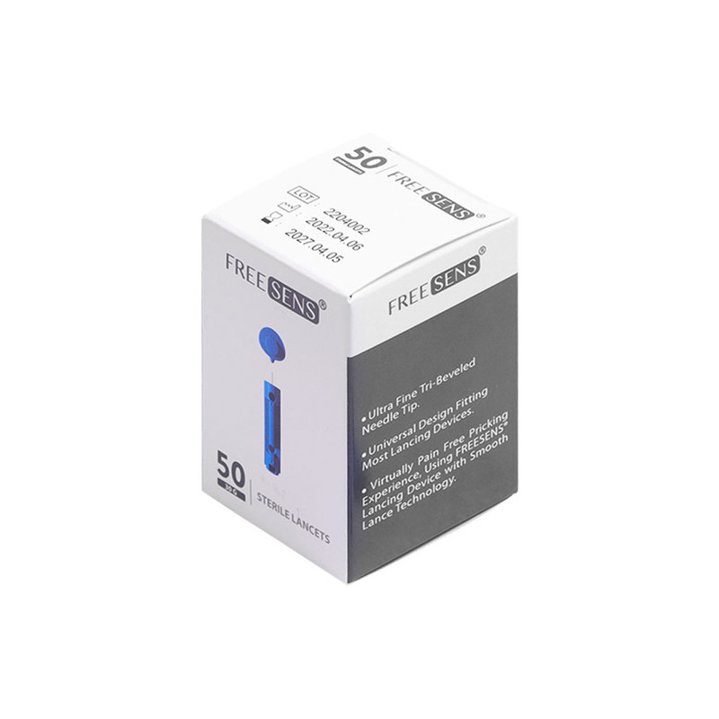 سوزن تست قند خون فری سنس مدل Super Soft بسته 50 عددی سوزن تست قند خون فری سنس مدل Super Soft بسته 50 عددی