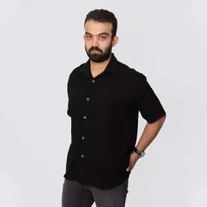 پیراهن آستین کوتاه یقه دکمه دار مردانه مدل 639676