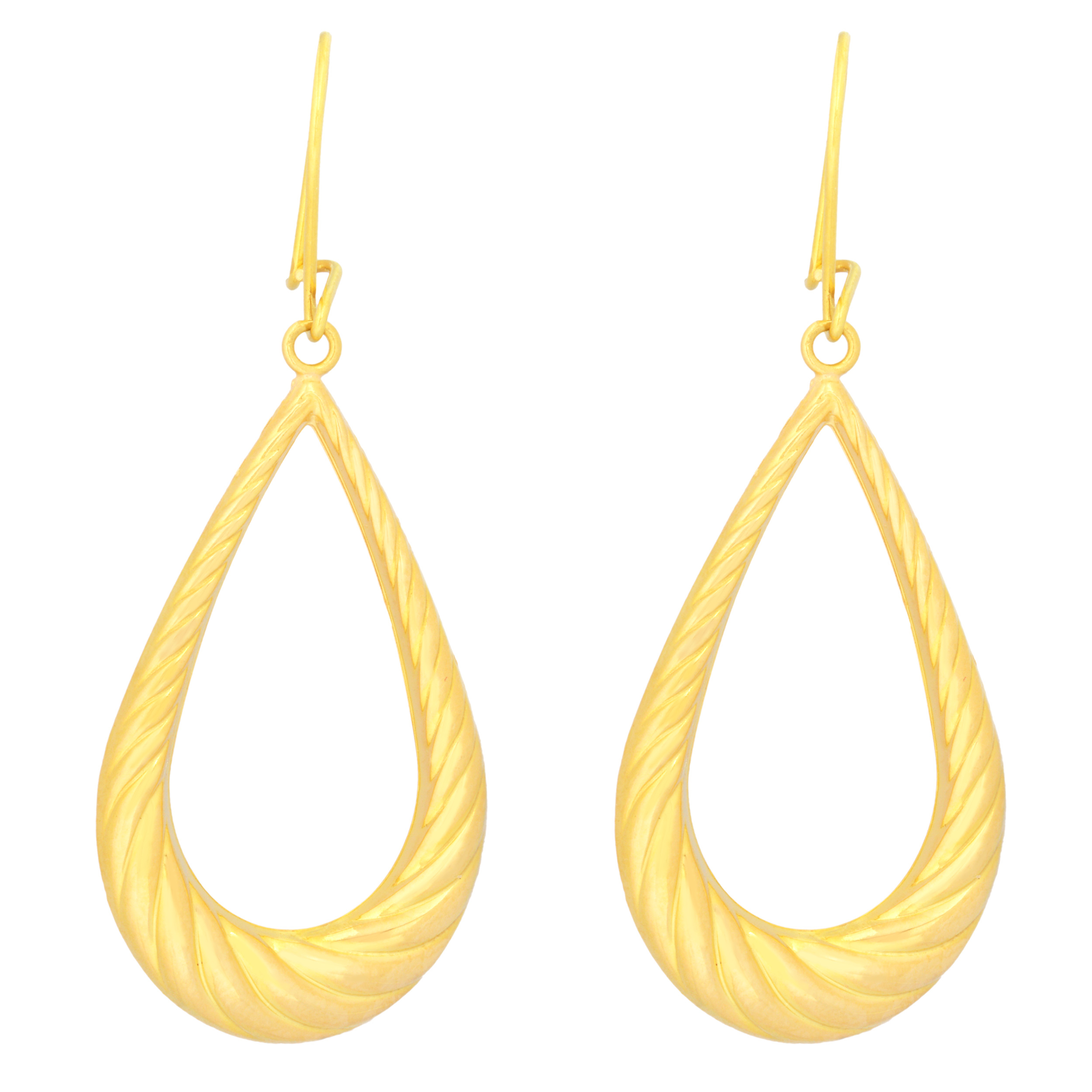 گوشواره طلا 18 عیار زنانه طلای مستجابی مدل اشکی کد 4022