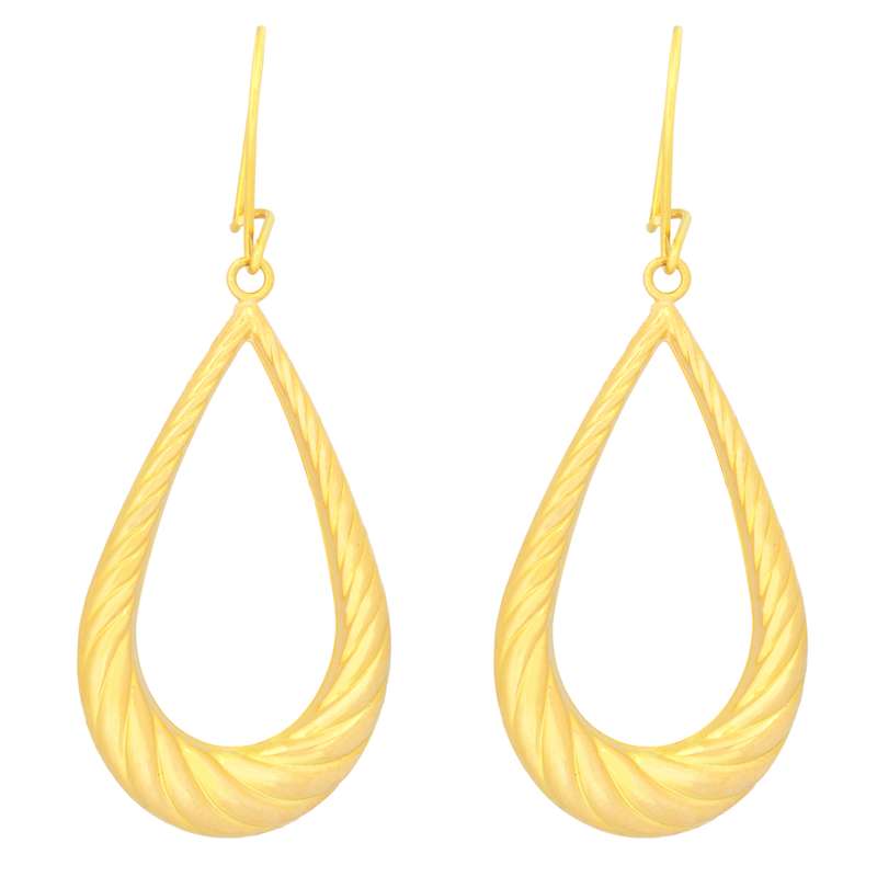 گوشواره طلا 18 عیار زنانه طلای مستجابی مدل اشکی کد 4022