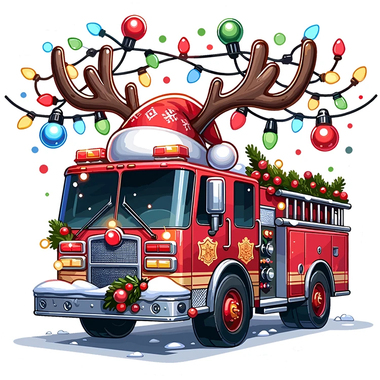 استیکر پارچه و لباس پاد آفرین مدل کریسمس کد DKST731