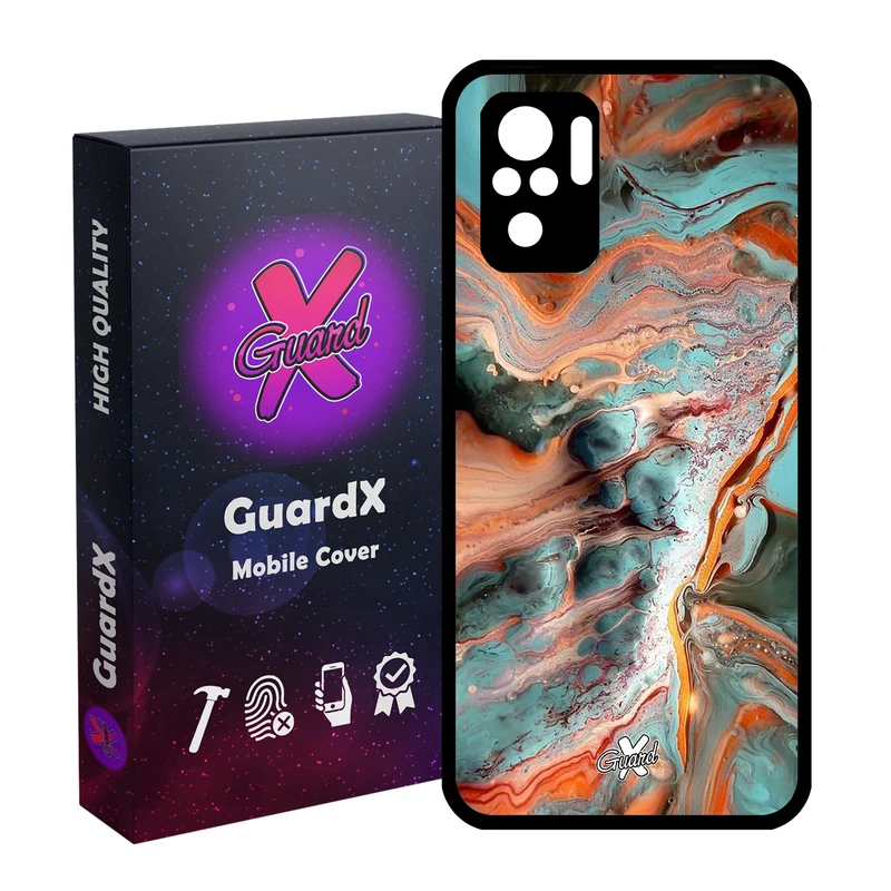 کاور گارد ایکس طرح ماربل مدل Glass10281 مناسب برای گوشی موبایل شیائومی Redmi Note 10 4G / Note 10S