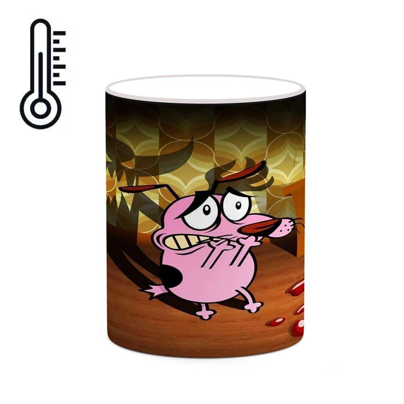 ماگ حرارتی کاکتی مدل کارتون Courage The Cowardly Dog کد mgh22421