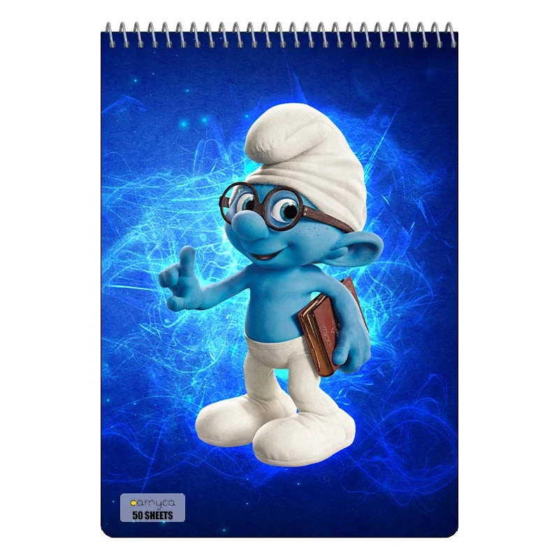 دفتر نقاشی 50 برگ سیمی کارنیکا طرح اسمورف ها Smurfs کد 75030