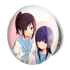 آینه جیبی خندالو طرح کاساکی و میزور انیمه لیز و پرنده آبی مدل تاشو کد 23822 