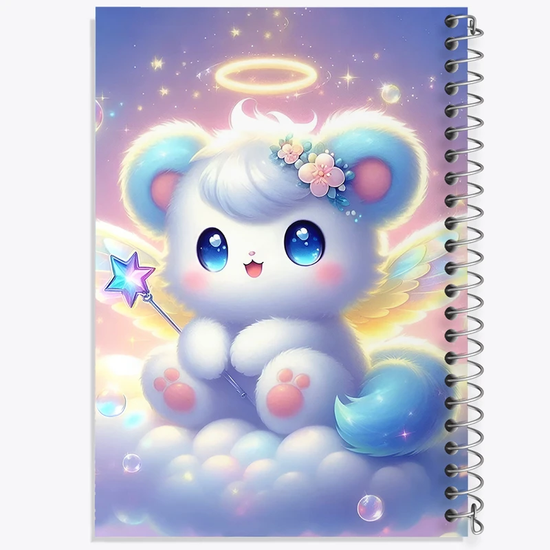 دفتر ژورنال نویسی 50 برگ خندالو مدل نقطه ای طرح خرس بامزه کد F5389