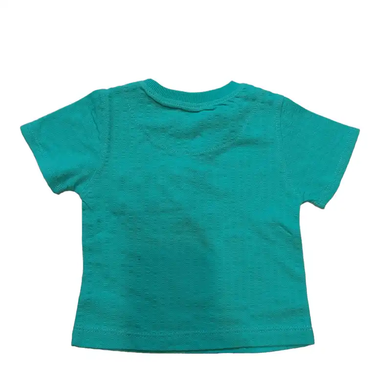 تی شرت آستین کوتاه نوزادی مدل ASH722 برگ رنگ سبز