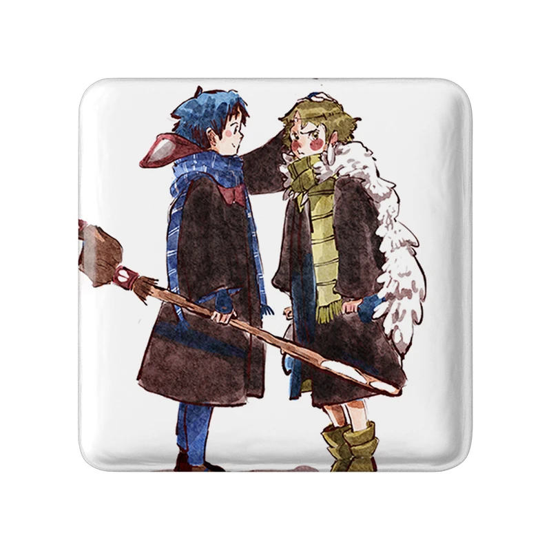 مگنت خندالو طرح سان و آشیتاکا انیمه پرنسس مونونوکه مدل مربعی کد 34114