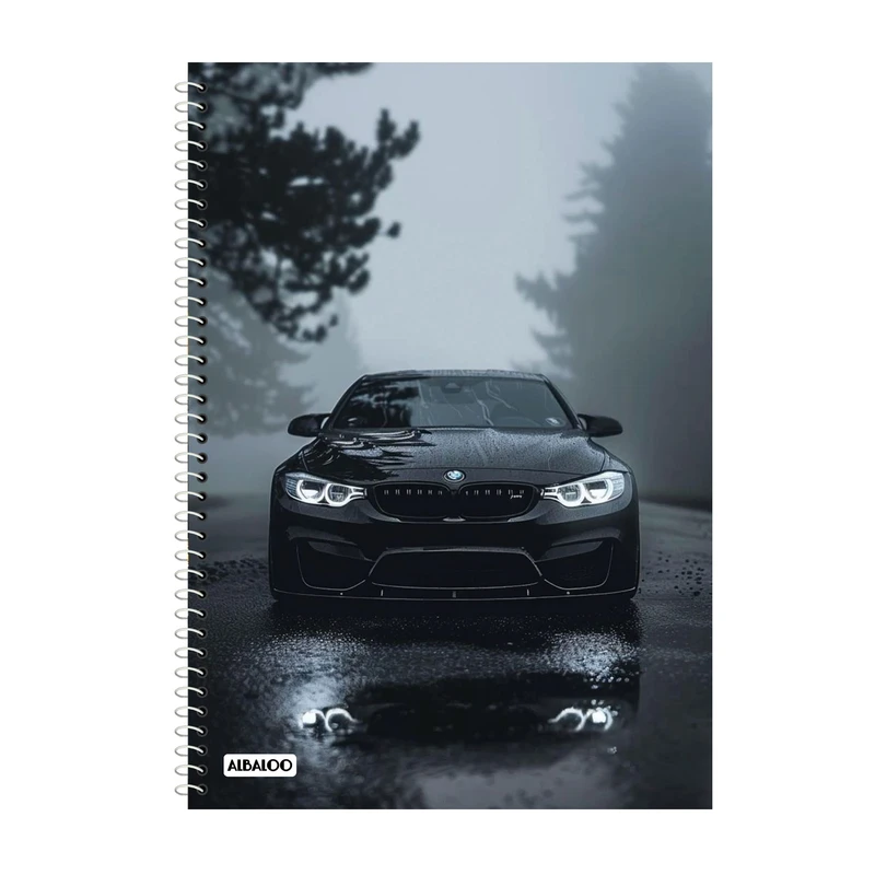 دفتر زبان 50 برگ آلبالو طرح ماشین کد 2075