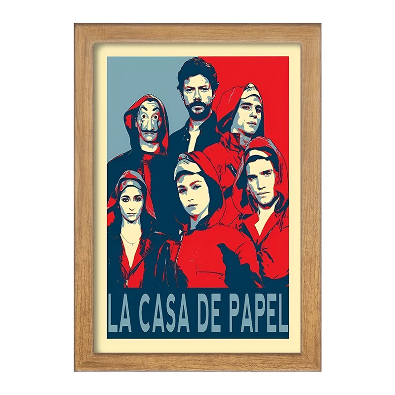 تابلو خندالو مدل خانه کاغذی (Money Heist) کد F6465