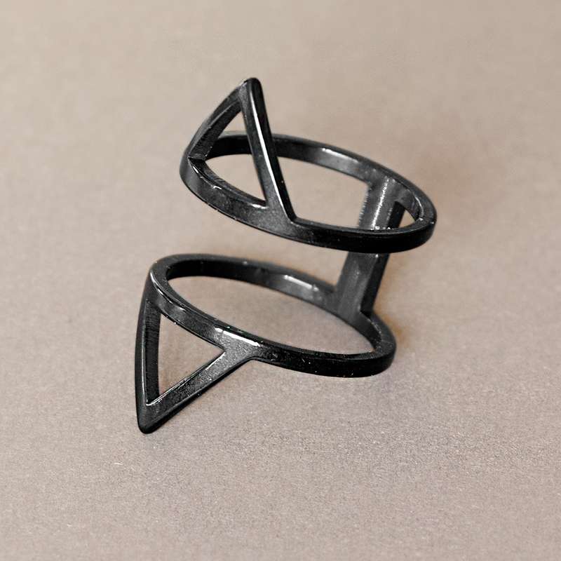 انگشتر دخترانه مدل مثلثی کد tda125