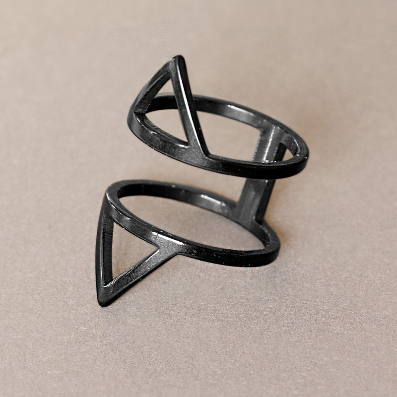 انگشتر دخترانه مدل مثلثی کد tda125