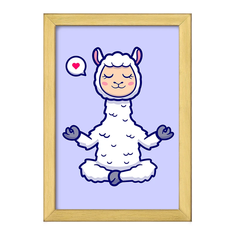 تابلو خندالو طرح حیوانات بامزه لاما کد 29441