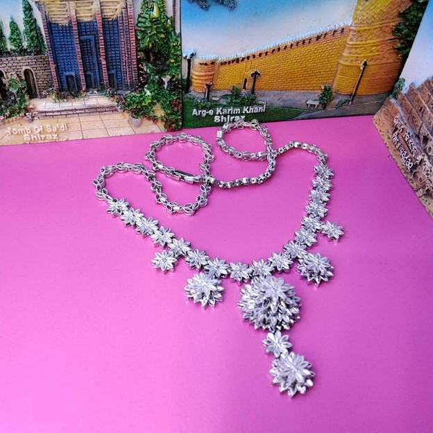 نیم ست نقره زنانه مدل glsr-14400