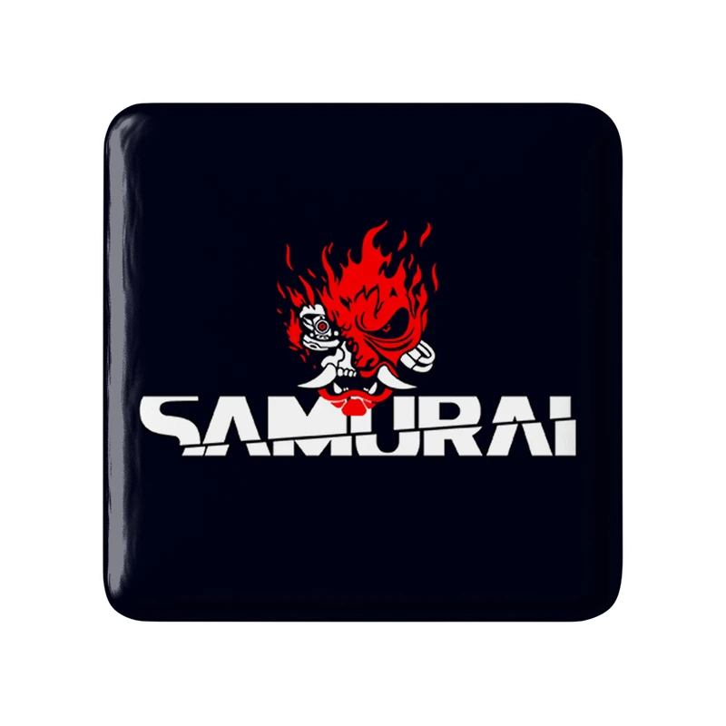 مگنت خندالو طرح لوگو گروه سامورای سایبر پانک مدل مربعی کد 30568