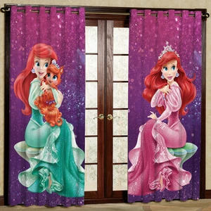 پرده مدل کارتونی مخمل پانچی کد 1155L سایز 140x280 سانتی متر