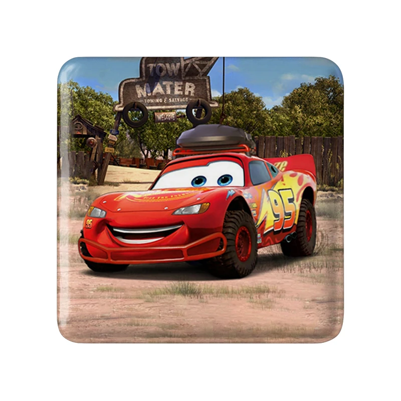 مگنت خندالو طرح ماشین ها (Cars) مدل مربعی کد 36541