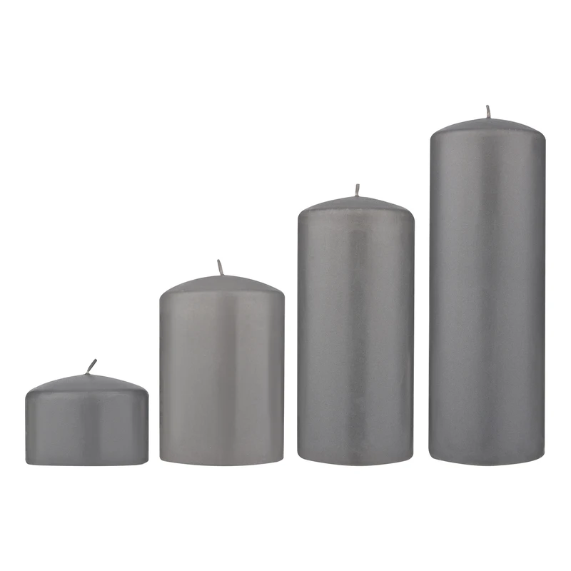 شمع دست ساز استوانه ای بدون بو طرح الوان کد A-10 زمان اتمام 320 ساعت بسته 4 عددی