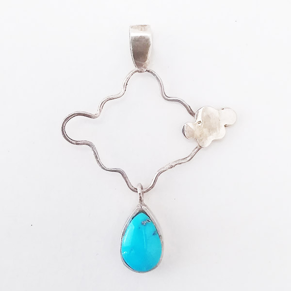 آویز گردنبند نقره زنانه کد 173at