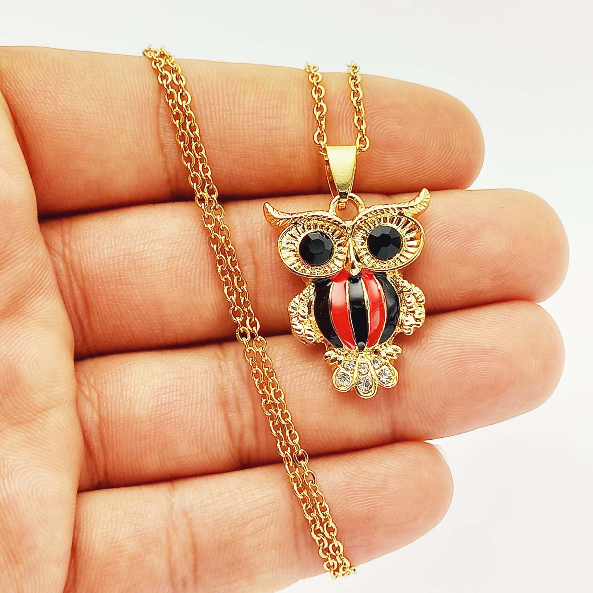 گردنبند دخترانه طرح جغد مدل 233GAD گردنبند دخترانه طرح جغد مدل 233GAD