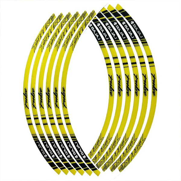 برچسب دور رینگ موتور سیکلت وارون مدل W-17-YLW مناسب برای پالس بسته 12 عددی