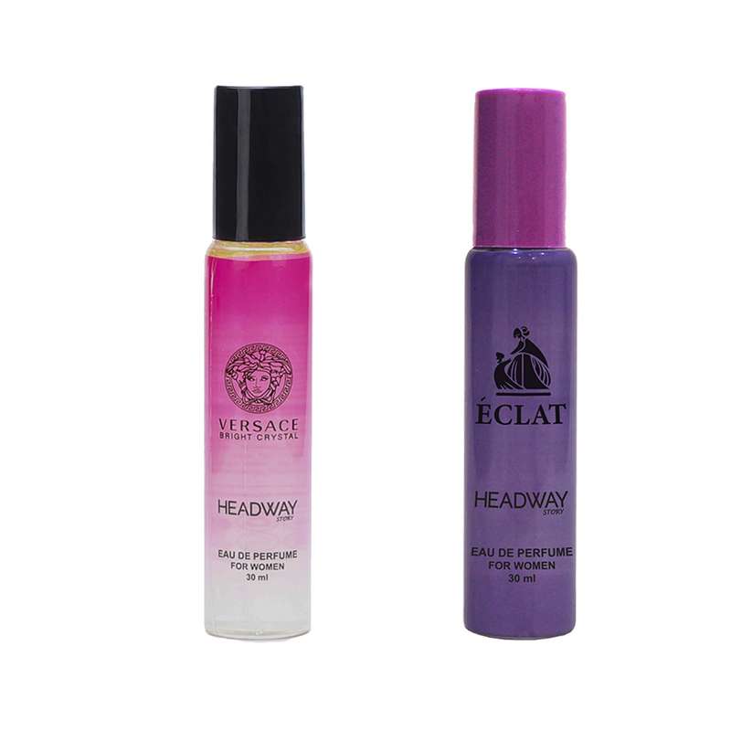 عطر جیبی زنانه هدوی استوری مدل ورساچه برایت کریستال و لانوین اکلت حجم 30 میلی لیتر مجموعه 2 عددی عطر جیبی زنانه هدوی استوری مدل ورساچه برایت کریستال و لانوین اکلت حجم 30 میلی لیتر مجموعه 2 عددی