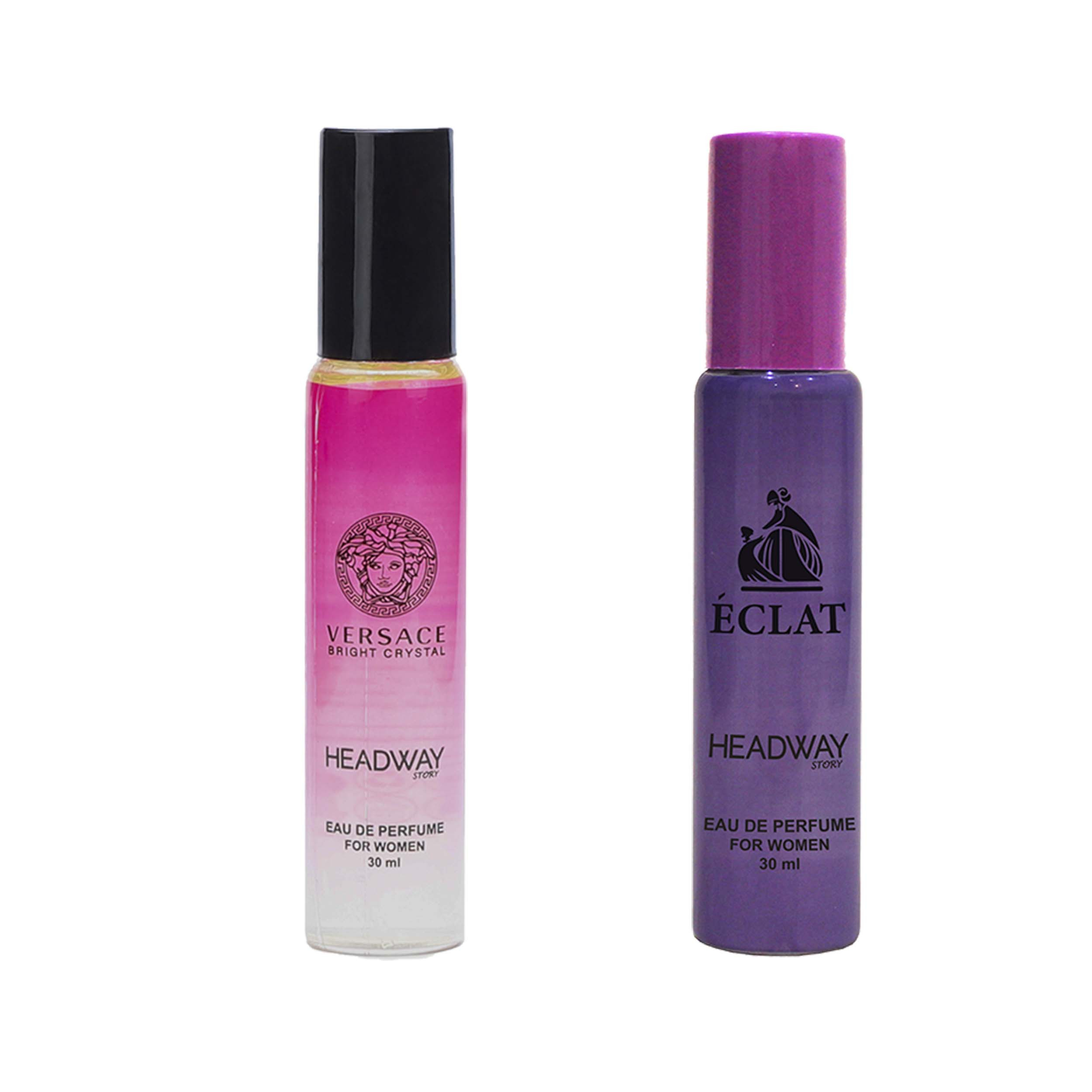عطر جیبی زنانه هدوی استوری مدل ورساچه برایت کریستال و لانوین اکلت حجم 30 میلی لیتر مجموعه 2 عددی عطر جیبی زنانه هدوی استوری مدل ورساچه برایت کریستال و لانوین اکلت حجم 30 میلی لیتر مجموعه 2 عددی