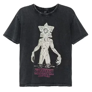 تی شرت آستین کوتاه زنانه کراپ مدل Stranger Things