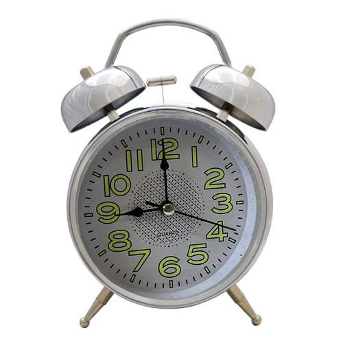 ساعت رومیزی مدل زنگ دار فلزی 