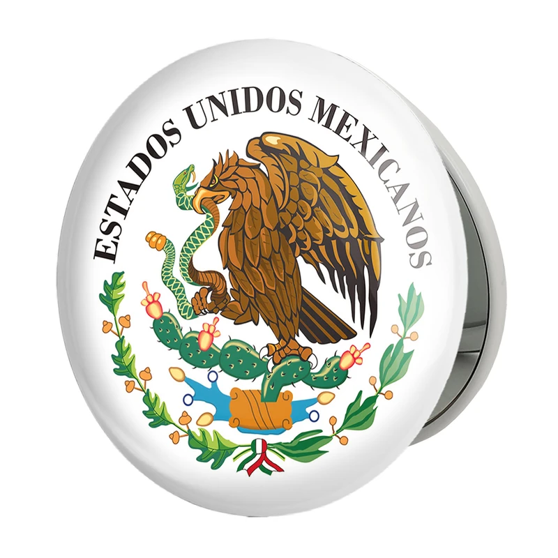 آینه جیبی خندالو طرح پرچم مکزیک مدل تاشو کد 20482 