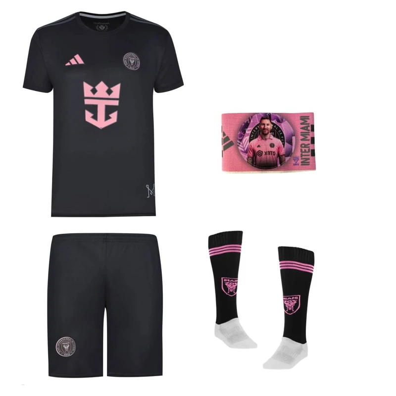 ست 4 تکه لباس ورزشی پسرانه مدل اینترمیامی طرح مسی کد 2026m