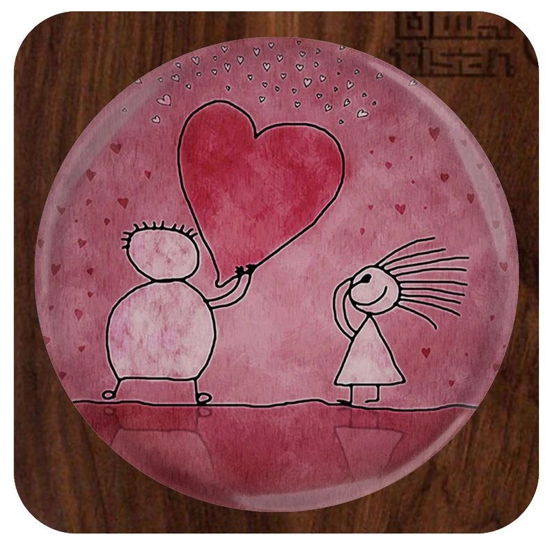 آینه آرایشی جیبی مدل قلب دوست داشتن کد 1074