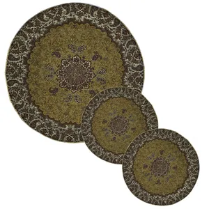 ست سه تکه رومیزی ترمه مدل بته جقه کد GD