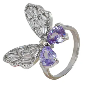 انگشتر زنانه مدل پروانه کد yy635