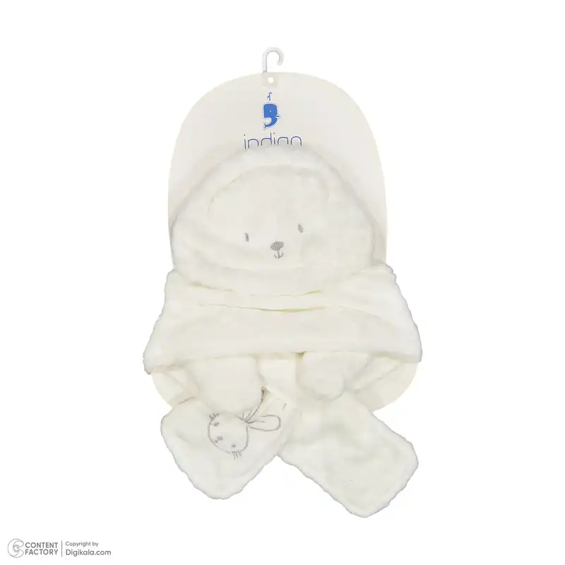 ست کلاه و شال گردن و دستکش نوزادی ایندیگو مدل 23189