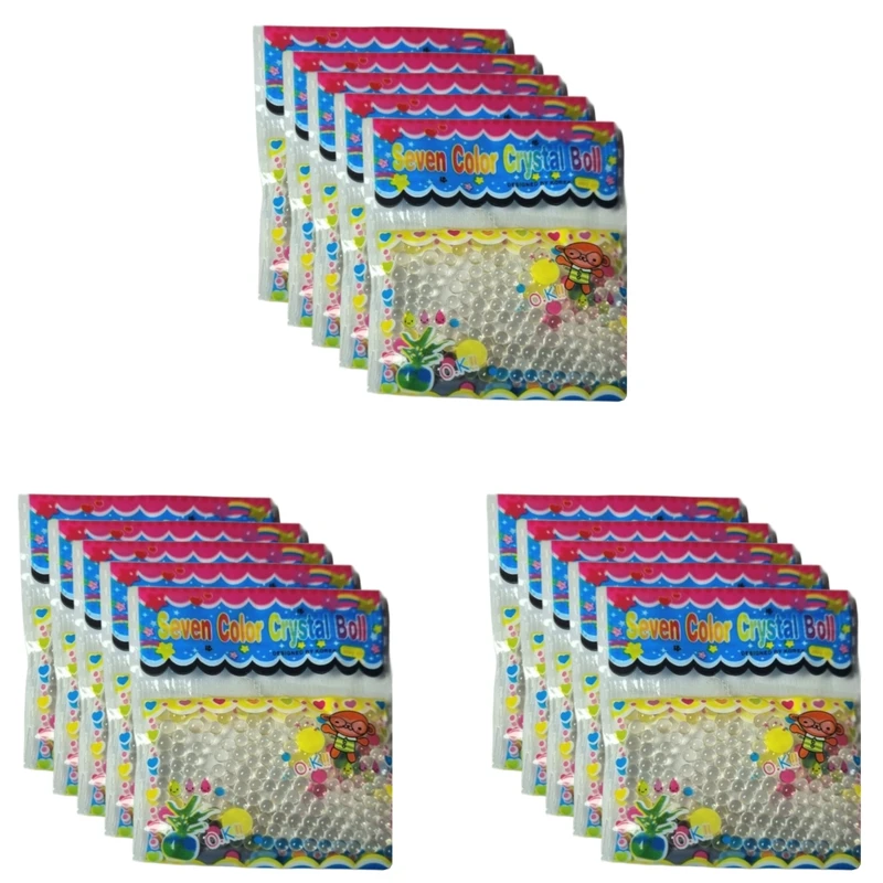 خاک ژله ای مدل  کریستالی شفاف وزن 3 گرم بسته 15 عددی