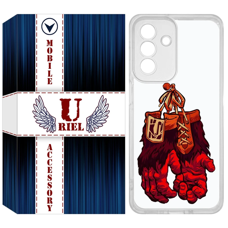 کاور یوریل مدل Clear کد 77 طرح دستکش مناسب برای گوشی موبایل سامسونگ Galaxy A56