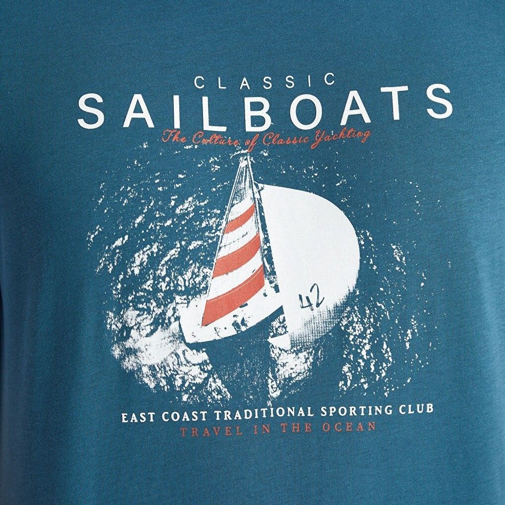 تی شرت آستین کوتاه مردانه ال سی وایکیکی مدل Sailing power -  - 8