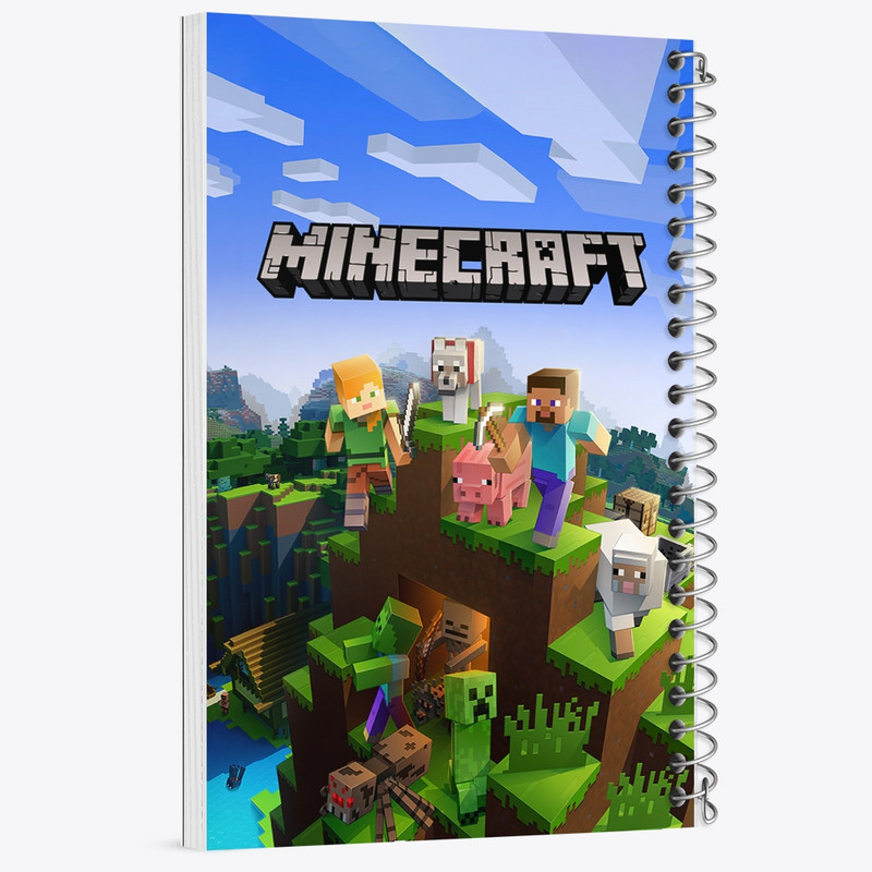 دفتر مشق 100 برگ خندالو طرح ماینکرافت (Minecraft) کد F2419