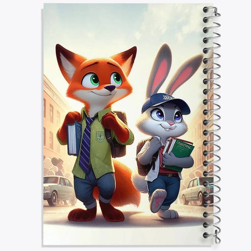 دفتر مشق 100 برگ خندالو طرح زوتوپیا کد F2742