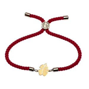 دستبند طلا 18 عیار زنانه الن نار مدل برگ 1316