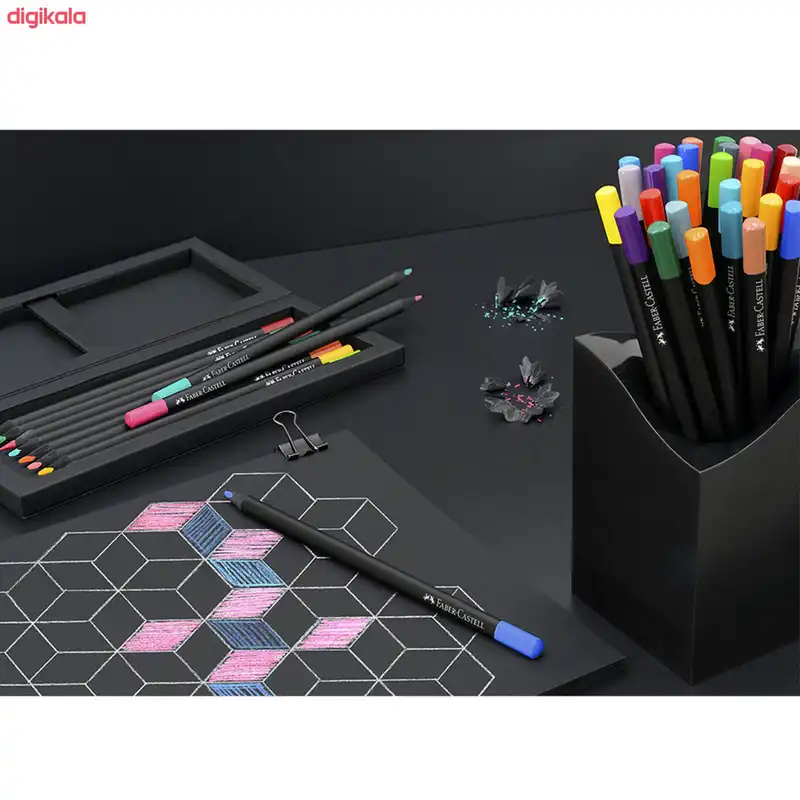 مداد رنگی 36 رنگ فابر کاستل مدل Black Edition