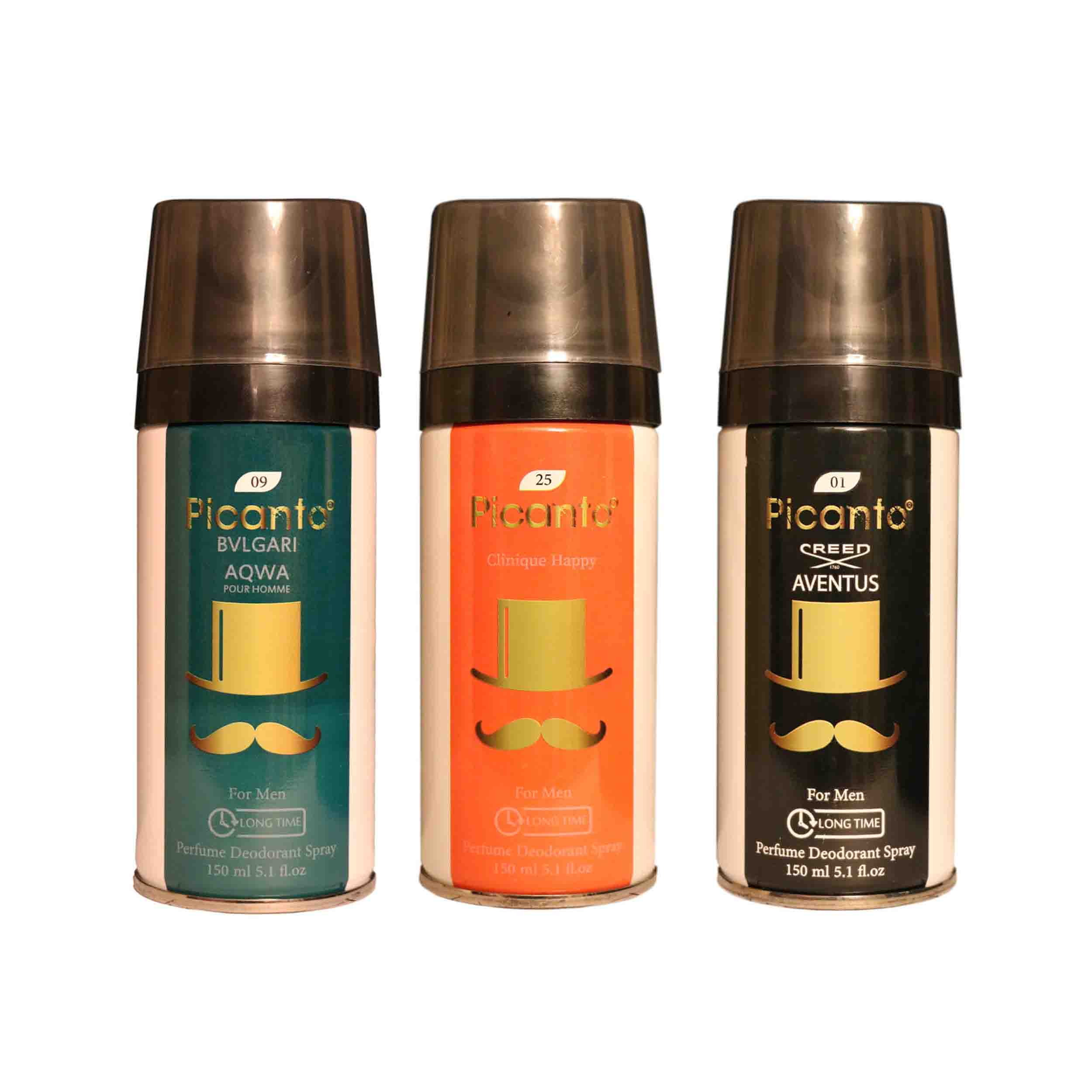 اسپری خوشبو کننده بدن مردانه پیکانتو مدل p7 حجم 150 میلی لیتر  مجموعه 3 عددی